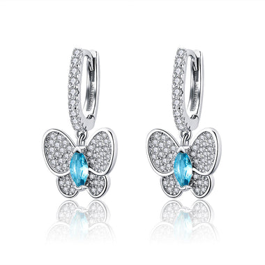 925 Sterling Silver Earrings with Pavé Setting CZ for Women