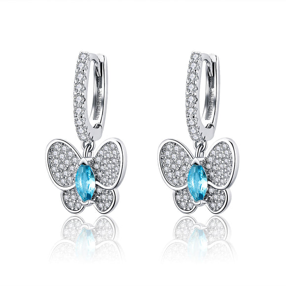 925 Sterling Silver Earrings with Pavé Setting CZ for Women