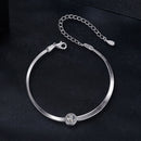 925 Sterling Silver 5.0mm Moissanite Bracelet with White Gold Plating for Women-5