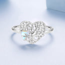 925 Sterling Silver Heart-Shaped Moonstone Ring for Women-3