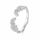 925 Sterling Silver White Gold Plated Ring with Pavé Setting CZ for Women-1