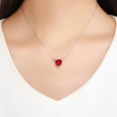 925 Sterling Silver Adjustable Necklace 37-45cm with 1.4*2cm Pendant for Women-7