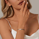 925 Sterling Silver 5.0mm Moissanite Bracelet with White Gold Plating for Women-7