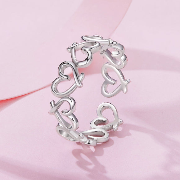 925 Sterling Silver and White Gold Plated Ring for Women