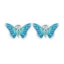 925 Sterling Silver Earrings with Enamel and CZ for Women-4