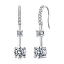 925 Sterling Silver Moissanite 1.00 Carat Earrings for Women-2