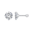 925 Sterling Silver Pavé Setting CZ Earrings for Women-2