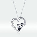 S925 Sterling Silver Adjustable Necklace with CZ and Enamel Pendant-6