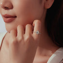 925 Sterling Silver Hamsa Hand Ring with Synthetic Spinel for Women-5