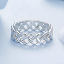 925 Sterling Silver and White Gold 0.5cm Ring Size 6.0-3