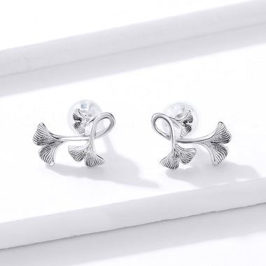 925 Sterling Silver Plated Platinum Wiredrawing Earrings - 0