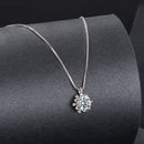 925 Sterling Silver Moissanite & CZ Pavé Necklace - 40+5cm for Women-2