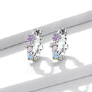 925 Sterling Silver Enamel Oxidized Silver Earrings-2