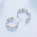 925 Sterling Silver Plated White Gold Earrings for Women-4