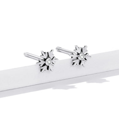 925 Sterling Silver Earrings with Pavé Setting and Oxidized Finish - 0