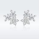 925 Sterling Silver Earrings with CZ in Pavé Setting, 0.6*0.7cm for Women-4