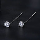 925 Sterling Silver 4.0 Carat Moissanite Earrings for Women-6