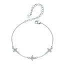 925 Sterling Silver & Plated White Gold Moissanite Bracelet 15+6cm for Women-1