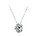S925 Sterling Silver Moissanite Necklace 400mm with 1ct Moissanite for Women-4
