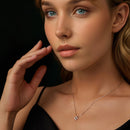 925 Sterling Silver & White Gold Plated Moissanite Necklace 40+5cm for Women-7