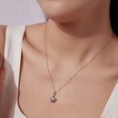 925 Sterling Silver Moissanite White Gold Plated Necklace for Women, Length 40+5cm-6