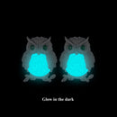 925 Sterling Silver Plated Platinum Luminous Stone Earrings 10*8mm for Women-3