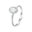 925 Sterling Silver 1.6mm Moissanite 1ct Ring in Size 6 for Women-2