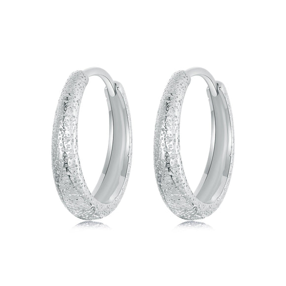 925 Sterling Silver Earrings 16*3mm with Platinum Plating for Women
