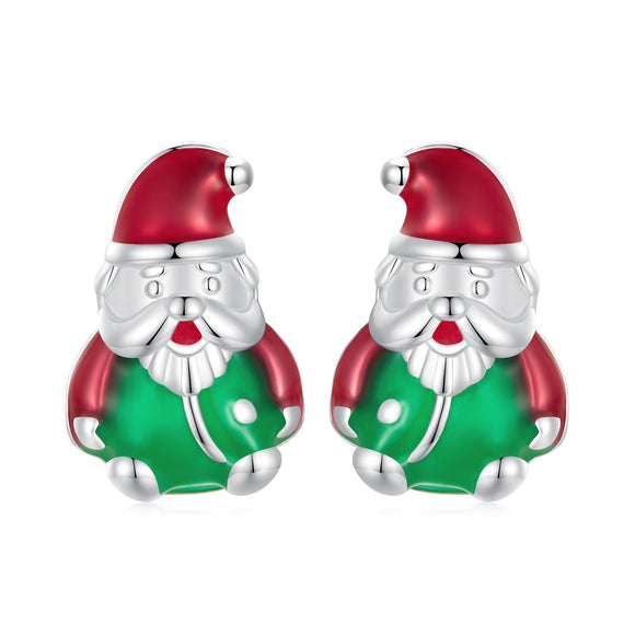 925 Sterling Silver 11*7mm Enamel Process Earrings