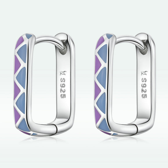 S925 Sterling Silver Enamel Oxidized Earrings for Women