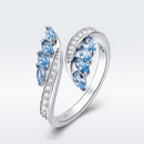 925 Sterling Silver Plated Platinum Pavé CZ Ring for Women-5
