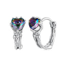 925 Sterling Silver Earrings with Transparent Glass for Women-3