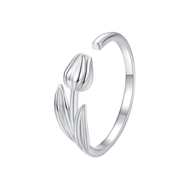 925 Sterling Silver Plated White Gold 0.18cm Rings for Women