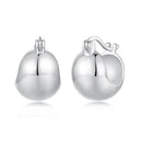 925 Sterling Silver Plated White Gold Earrings 1.4 x 1.0 cm for Women-1