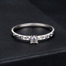 925 Sterling Silver Moissanite White Gold Plated Ring Size 6-4