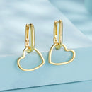 925 Sterling Silver Earrings with Love Pendant for Women-4