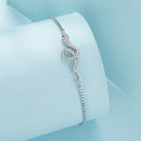 S925 Sterling Silver & Pavé CZ Platinum-Plated Bracelet-3