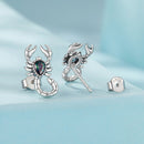 925 Sterling Silver Earrings with Pavé Setting CZ, Oxidized Silver, Size 0.8*1.5cm for Women-2