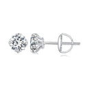 925 Sterling Silver & Moissanite 0.7cm Earrings Style L for Women-4