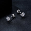 925 Sterling Silver 10mm Moissanite Earrings for Women-4