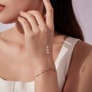 925 Sterling Silver White Gold Plated Bracelet with Pavé Setting CZ for Women-5