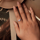925 Sterling Silver Transparent Glass Pendant Rings for Women-4