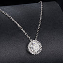 925 Sterling Silver Moissanite Necklace 40+5cm with Pavé Setting for Women-5