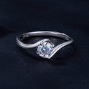 925 Sterling Silver 5mm Moissanite Ring for Women-7