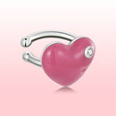 925 Sterling Silver Earrings with Pavé CZ & Enamel, 1.0*1.3cm, for Women-6