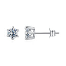 925 Sterling Silver 0.65 Carat Moissanite Earrings for Women-1