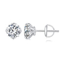 925 Sterling Silver & Moissanite 0.7cm Earrings Style L for Women-2