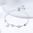 925 Sterling Silver Adjustable Bracelet for Women - 22cm-3