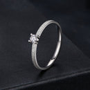 925 Sterling Silver & Moissanite Size 6 Ring with 0.1ct Moissanite-3