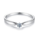 925 Sterling Silver Moissanite Ring Size 6 for Women-1